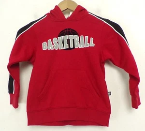 NWT SIMPLY FOR SPORTS Boys Red & Black Basketball Hoodie Sweatshirt Medium 5/6 - Picture 1 of 3