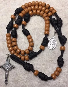 Rosario San Cristóbal Paracord, Rosario Católico Duradero - Hecho a Mano - Imagen 1 de 6