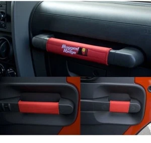 Red Door Grab Cover Kit 4 Door for Jeep Wrangler 2007-2010 13305.55 Rugged Ridge - Picture 1 of 1