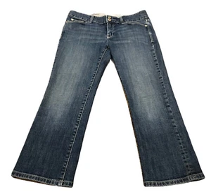 Gap 1969 Jeans Womens 6 Blue Capri 24" Low Rise Flap Pocket Stretch Denim - Picture 1 of 8