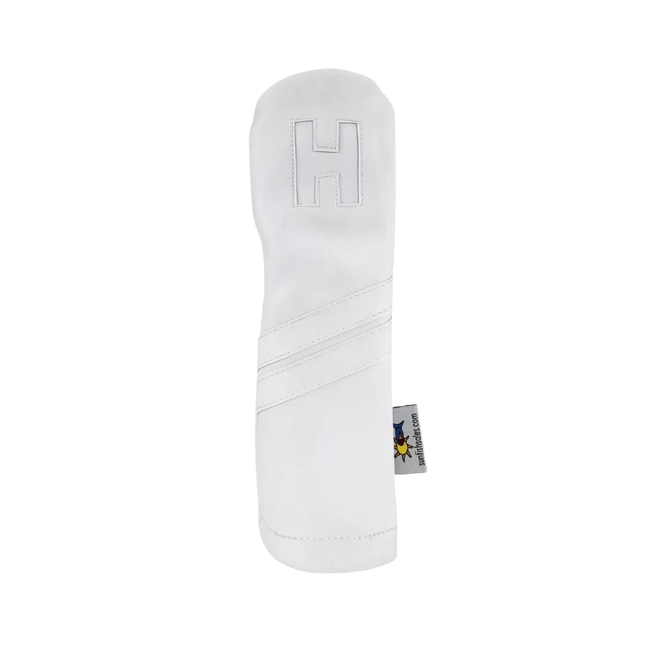 Sunfish leather hybrid H golf headcover - white on white out ! - Image 1 of 1