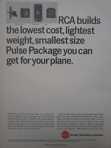 6/1967 PUB RCA AVIATION EQUIPMENT PULSE PACKAGE TRANSPONDER DME WEATHER RADAR AD - Imagen 1 de 1