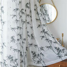 Elegance Bamboo Embroidered Sheer Tulle Voile Curtain Panel For Windows 1 Panel