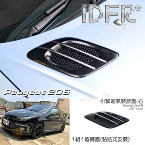 IDFR Peugeot 206 1998~2006 Bonnet Air Vent Black with chrome trim Cover - Foto 1 di 8