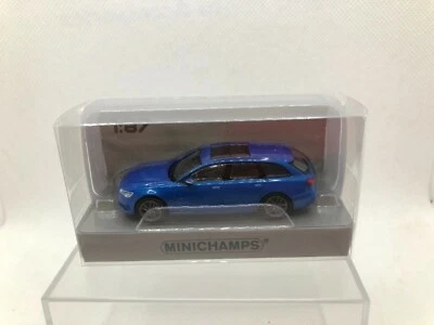MINICHAMPS 1:87 AUDI A6 AVANT 2018 BLU METALLIZZATO - Immagine 1 di 4