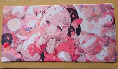 XL Gaming Mouse Pad Desk Mat 60x30cm – Cute Pink Kawaii Anime Girl – New UK - G9 - Image 1 of 4