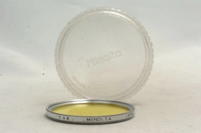 @ SakuraDo Camera @ Rare! @ Vintage Minolta Y48 Yellow 55mm Lens Filter - Image 1 of 4