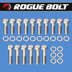 KIT DE COLECTOR DE ADMISIÓN BBF PERNOS HEXAGONALES DE ACERO INOXIDABLE BLOQUE GRANDE FORD 429 460 COCHE SERIE F - Imagen 1 de 1