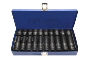 Blue Spot Tools 20 Piece 1/2 Dr Deep Standard Metric Impact Socket 10-19mm MD3 - Picture 1 of 6