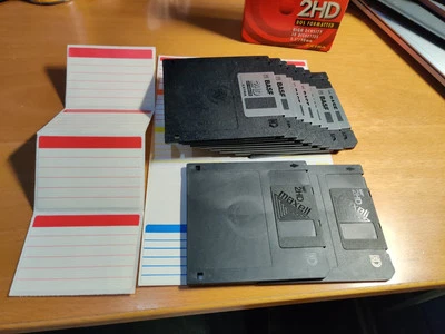 BASF 2HD DOS Formated High Density 8 Diskettes 3.5" 90mm + 2 Maxell - Image 1 of 2