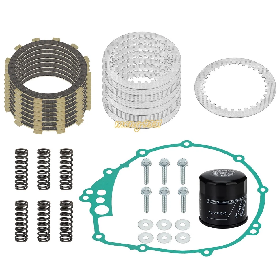Kit de filtro de aceite de fricción y placa de acero de embrague para Yamaha YZF-R6 R6S FZ6 2003-2009 Foto 1 de 4