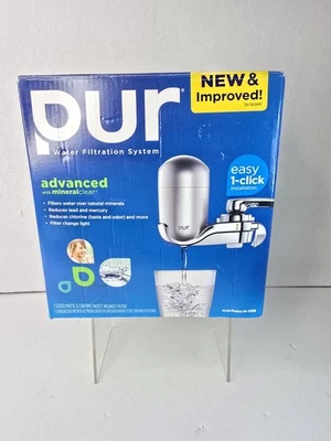PUR Filter Water Filtration System Faucet Mount Chrome Finish NIP FM-4100B - Image 1 of 4