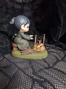 Altered Moments, Precious Moments Figurine Girl Camping, Med Size - Picture 1 of 2