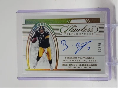 Autógrafo Ben Roethlisberger 2022 impecable rendimiento automático/20 Q0234 Foto 1 de 2