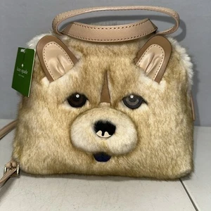 Kate Spade CHOW CHOW Year of the Dog Faux Fur Shiba Inu Handbag NWT *RARE* - Picture 1 of 10
