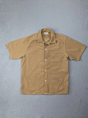 Camisa de Pana The Real McCoys Para Hombres XL Marrón Manga Corta Botón Surf Japón Foto 1 de 4