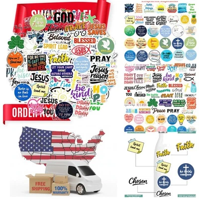 Pegatinas Cristianas Coloridas - 300 PIEZAS Versículos de la Biblia para Inspiración Diaria Foto 1 de 4