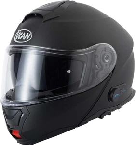 Vcan H272 Flip Up Blinc Bluetooth Motorcycle Motorbike Helmet - Matt Black - Picture 1 of 2