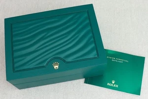 Rolex Green Leather Perpetual Datejust Wristwatch Storage Presentation Gift Box - Picture 1 of 7