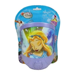 Disney Fairies Push Night Light Lilac Purple Tinkerbell 2009 (New & Sealed) - Picture 1 of 9