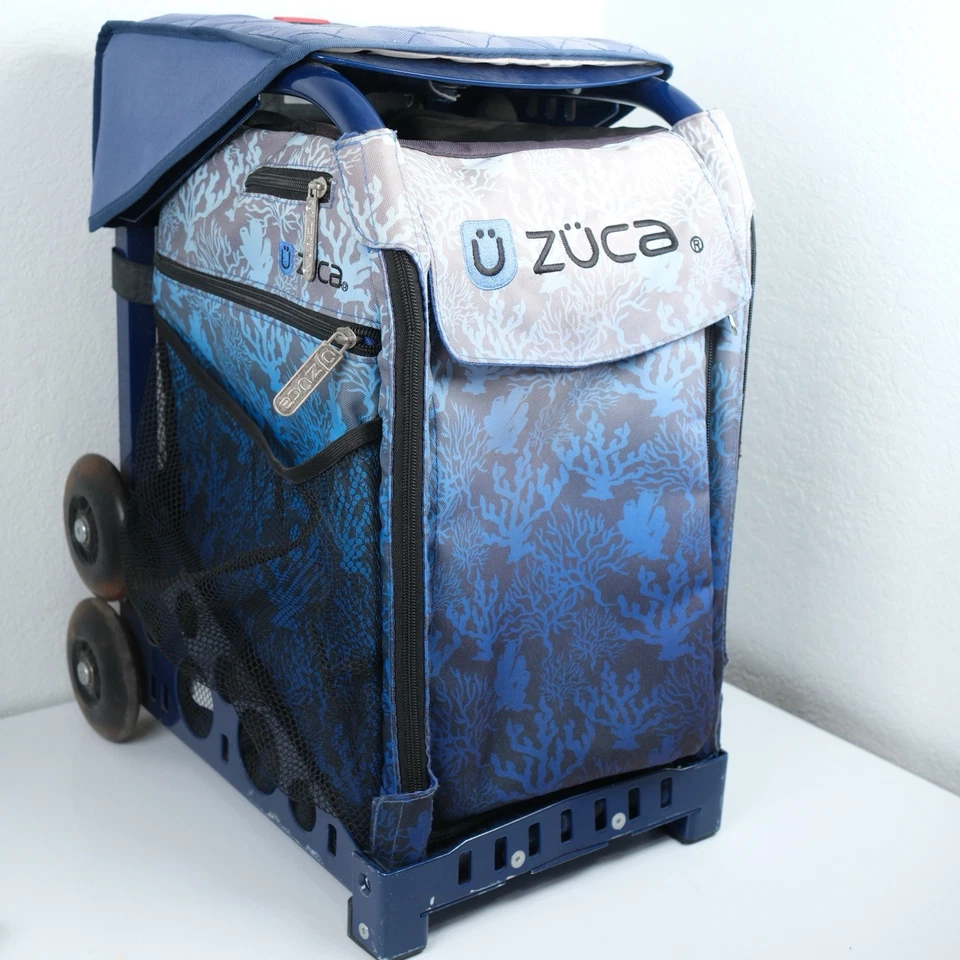 ZUCA Blue Reef Deep Sea Sport Insert Bag and Blue Frame Flashing Wheel Top Cover - Image 1 of 4