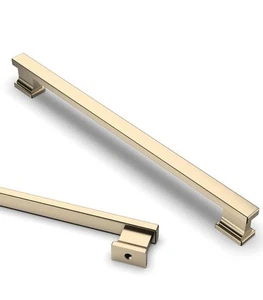 Asidrama 6 Pack 9 Inch (228mm) Brushed Brass Kitchen Cabinet Handles Pulls - Picture 1 of 4