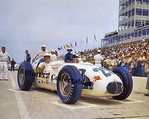 A.J. FOYT ROOKIE 1958 KUZMA OFFENHAUSER INDI 500 AUTO RACING 8X10 PHOTO - Picture 1 of 1