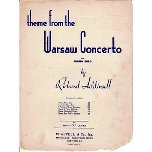Thema aus dem Warschauer Konzert - Noten Richard Addinsell 1942 Klavier Solo - Bild 1 von 1