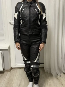 IXS Leder Motorrad 2 Stück Jacke & Hose Sport Race EU38 Damen SET - Bild 1 von 12