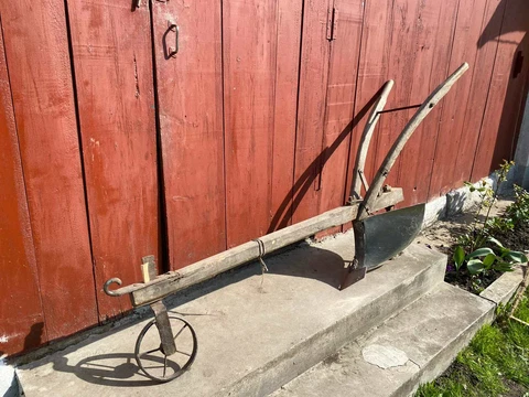 Old Rare Vintage Plow From Western Ukraine, For Cultivating The Land With Horse Cover