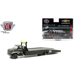 M2 1968 Chevrolet C60 Flatbed Truck MAJ.G Action Line 1:64 39100-HS01 Green - Picture 1 of 1