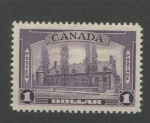 1938 Canada Stamp #245 $1 Mint Hinged VF Original Gum Chateau de Ramezay - Picture 1 of 1