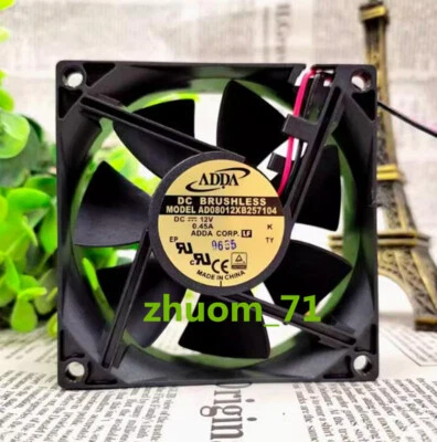 1PC ADDA AD08012XB257104 8025 12V 0.45A 8cm Case radiator Fan - Image 1 of 4