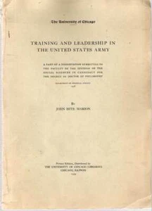 John Hite Marion / TRAINING AND LEADERSHIP IN THE UNITED STATES ARMY 1938 - Picture 1 of 1