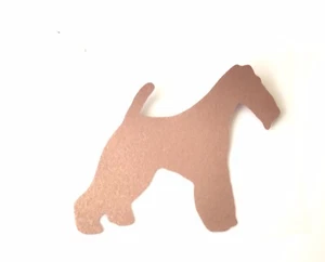 Wire Haired Terrier Fox Terrier Dog Stickers Iron On Decals ClothesT-Shirt x 2 - Picture 1 of 1