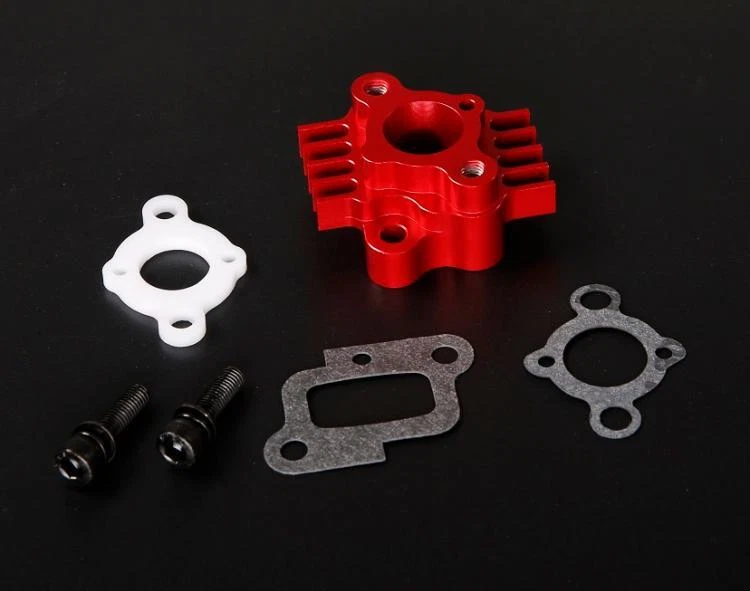 CNC Aluminum Intake Spacer Carb Mount for 32cc 36cc and 45cc Rovan engine Zenoah - Image 1 of 1