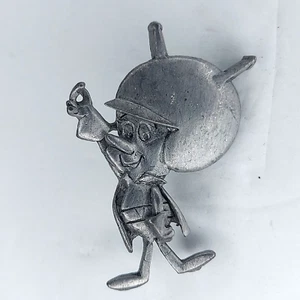 Vintage 1994 The Flintstones 2" Great Gazoo Metallic Pewter Pin Starline - Picture 1 of 3