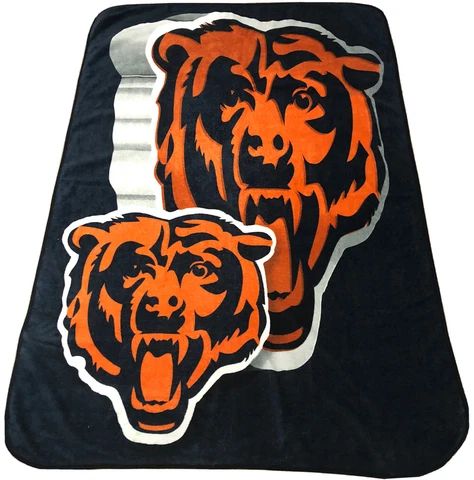 NFL Chicago Bears Blanket 56 in. wide 76 in. long Bevel Bears Cover