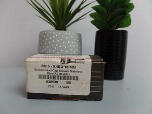 NEW Brighton 100~ M2.5-0.45x 16mm Socket Head Caps Screws Stless Steel FREE SHIP - Picture 1 of 4