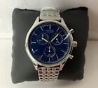 NEW Hugo Boss HB1513653 Men's Watch, Colour Silver, Blue 42mm Dial, S/S Strap