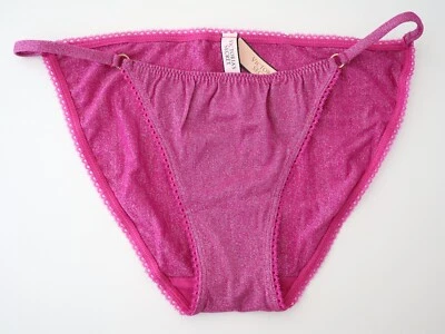 NUEVAS Bragas de Bikini Victoria's Secret 2022 Brillo Brillante Tanga MEDIANAS Foto 1 de 4