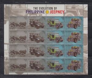 Philippines #3743. 2017 Evolution of Philippine Jeepney, Complete set, Mini-shee