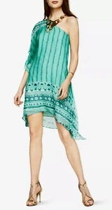 NEW BCBG MAXAZRIA ALANA ONE-SHOULDER ASYMMETRICAL HEM DRESS SZ M $300 - Picture 1 of 5