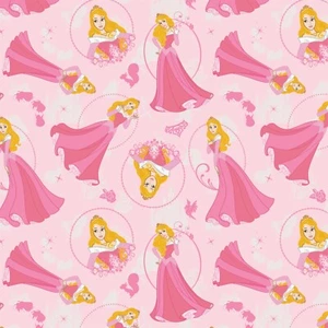 Tela de algodón rosa BTY Disney Princesa Aurora Bella Durmiente por yarda - Imagen 1 de 2