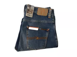 Pantalones de mezclilla Nudie Jeans Sleepy Sixteen auténticos azules para hombre talla W30 X L30 - NUEVO - Imagen 1 de 10