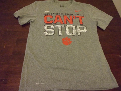 Clemson Tigers used mens medium nike tee t shirt 2016 champs Cover
