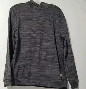 EVERLAST SPORT THERMAL HOODIE GRAY REFLECTIVE WICKING LINED STRETCH PULLOVER S/C - Picture 1 of 18