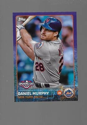 Mets  Daniel Murphy, Topps Opening Day, Purple - Image 1 of 2