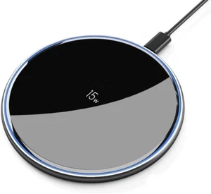 Fast Wireless Charger, 15W Charging Pad, Universal Compatible with All Brands - Picture 1 of 7