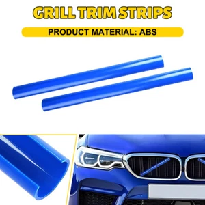 Grill Bar V Brace For BMW F31 F30 1 3 Series Front Grille Trim Strips Cover Blue - Picture 1 of 10